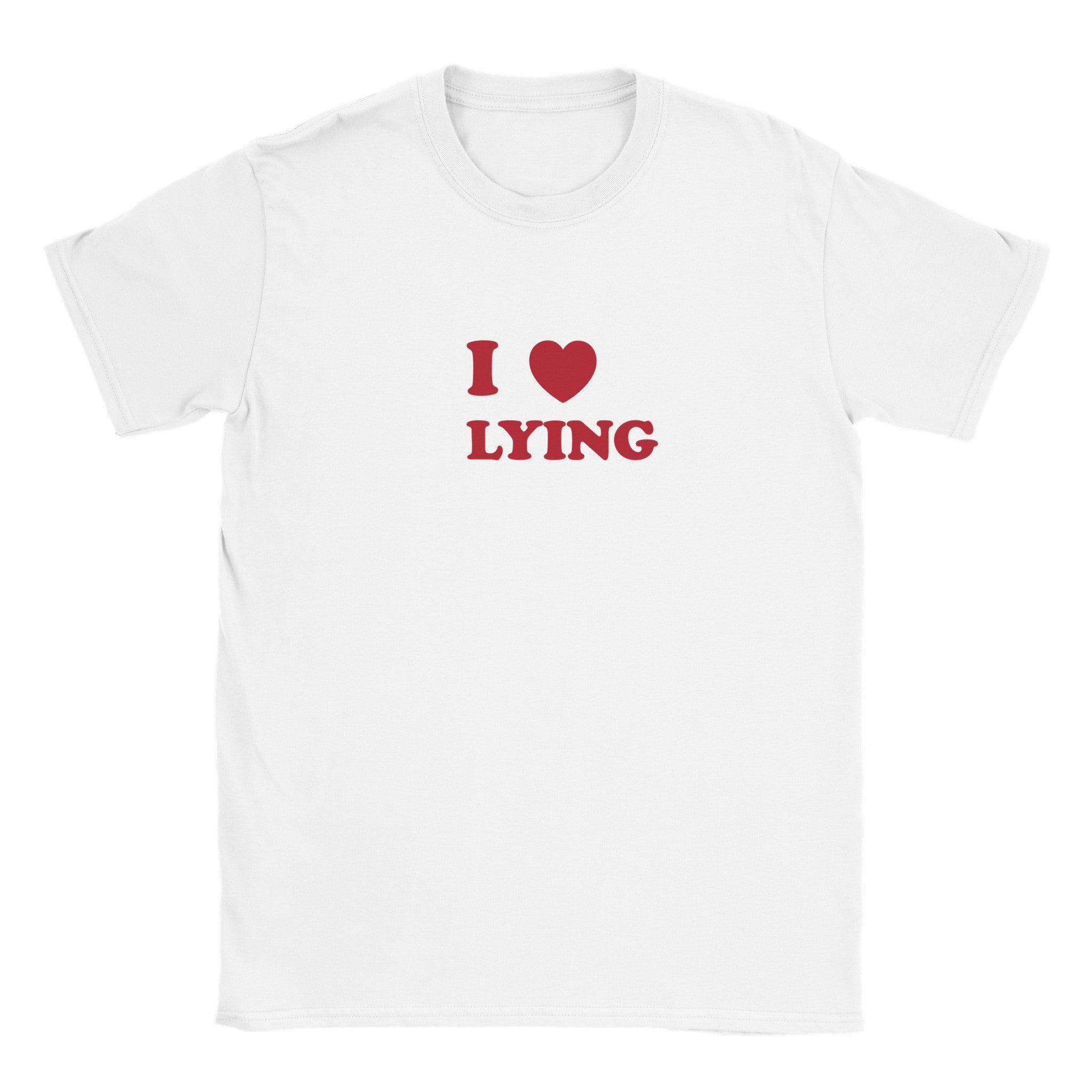 BABYL SHALL I TURN YOU TEE【Lサイズ】 I Love Lying' Baby Tee – Tee Trials